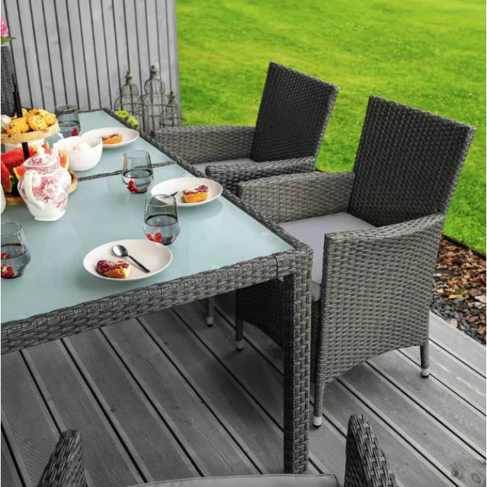 Садові меблі Di Volio VERONA 6+1 Сірий/сірий