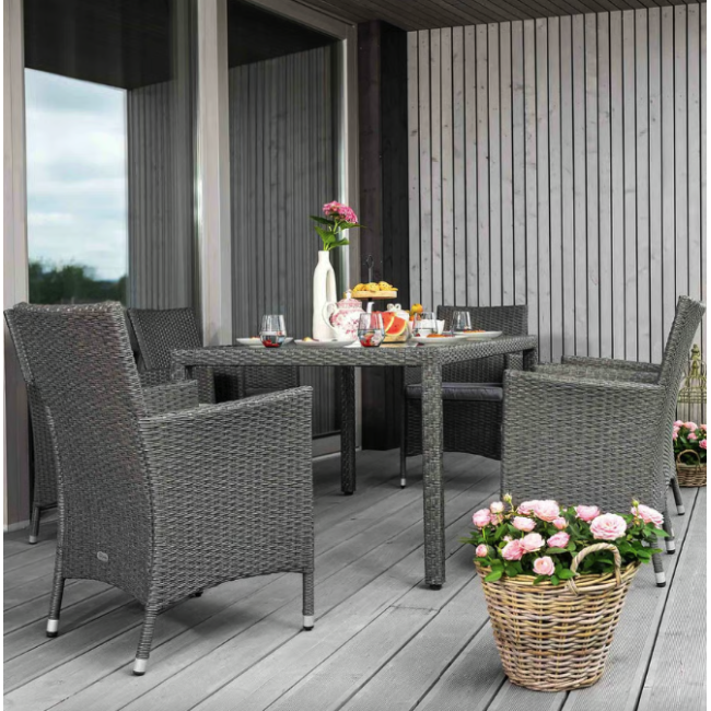 Садовая мебель Di Volio VERONA 6+1 Серый/серый