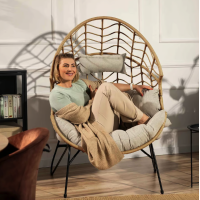 Ротанговое кресло-кокон Di Volio Alcamo для отдыха бежевый