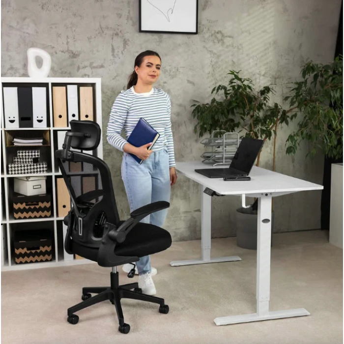 Компьютерный стол с регулируемой высотой Di Volio Amone белый