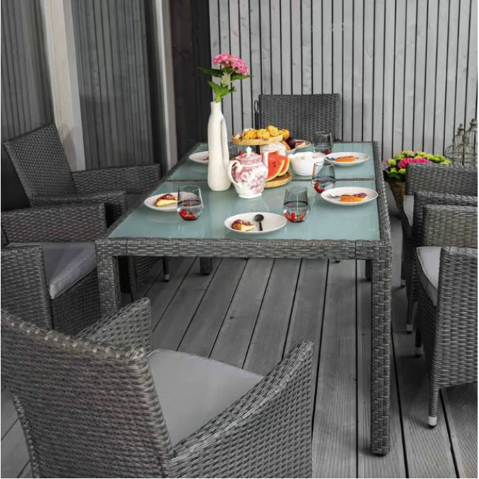 Садові меблі Di Volio VERONA 6+1 Сірий/сірий