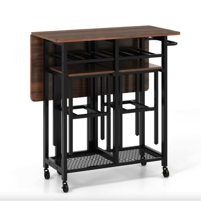 Комплект барный Costway Ravelli раскладной стол со стульями в стиле Loft