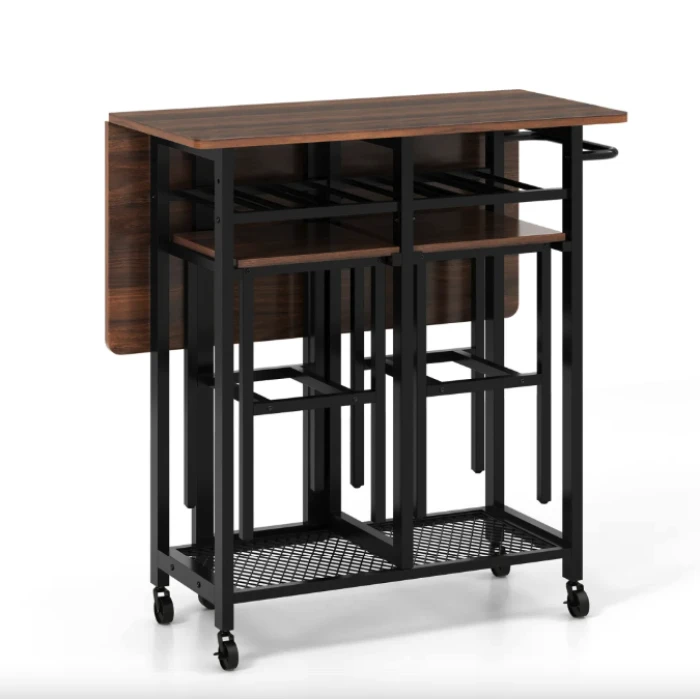 Комплект барний Costway Ravelli розкладний стіл з стільцями в стилі Loft