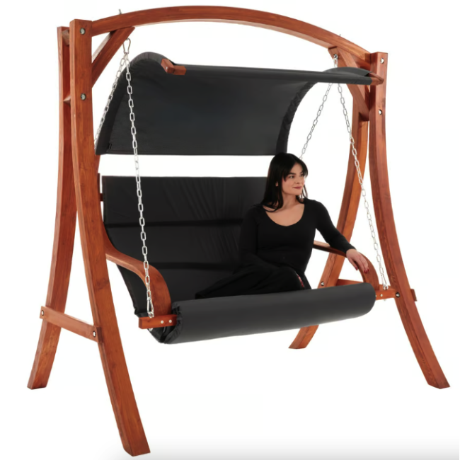 Садова гойдалка Di Volio Pergia двомісна сірий