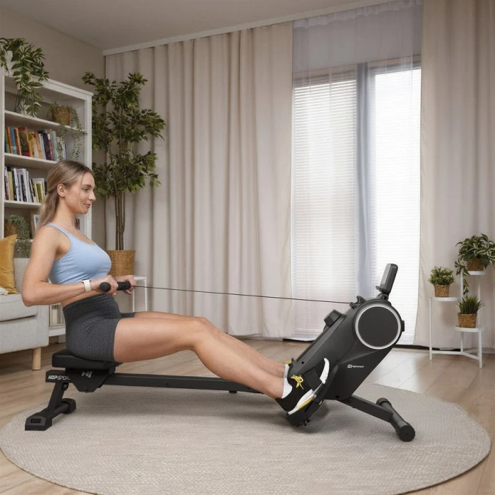 Гребний тренажер Hop-Sport HS-055R Creek магнітний чорний