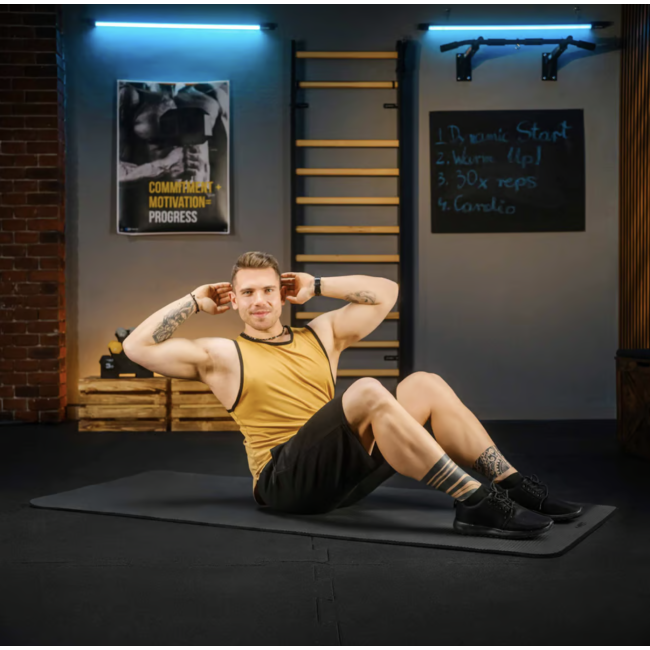 Коврик для йоги TX-019NGM NBR 1см 190х80 черный