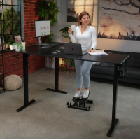 Компьютерный угловой стол Di Volio Trani с регулируемой высотой черный