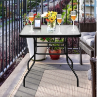 Садовый стол Costway Jupiter стеклянный