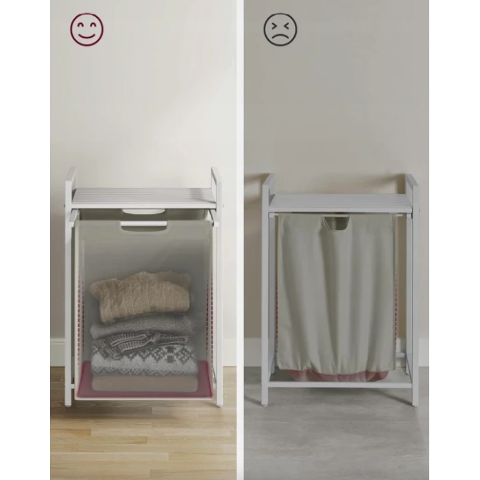 Корзина для белья Leobert Napoli 65 л в стиле Loft белая