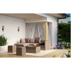 Садові меблі Di Volio Bologna бежевий/світло-сірий