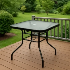 Садовый стол Costway Jupiter стеклянный