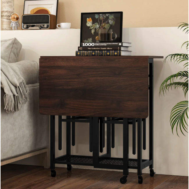 Комплект барный Costway Ravelli раскладной стол со стульями в стиле Loft