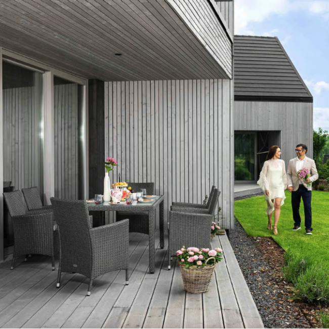 Садовая мебель Di Volio VERONA 6+1 Серый/серый