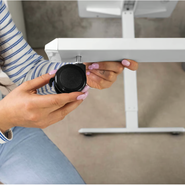 Компьютерный стол с регулируемой высотой Di Volio Amone белый