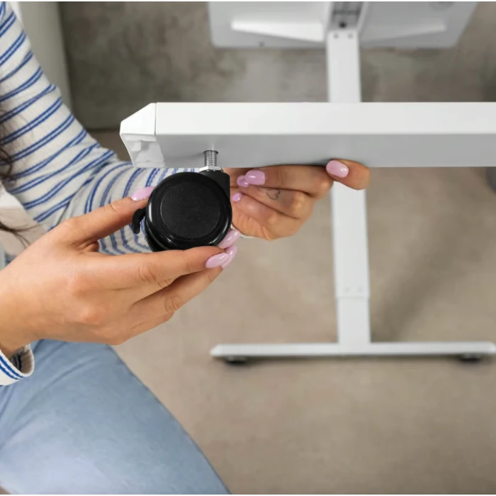 Компьютерный стол с регулируемой высотой Di Volio Amone белый