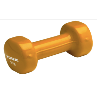 Гантелі для фітнесу вінілові круглі York Fitness 2х2кг жовтий