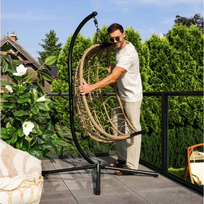 Підвісне крісло-кокон Di Volio Corta одномісне бежевий