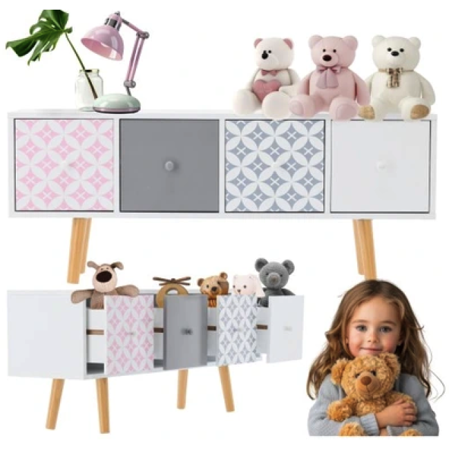 Комод Chomik RETRO с выдвижными ящиками белый