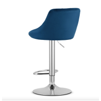 Барний стілець Leobert Kast з спинкою темно-синій
