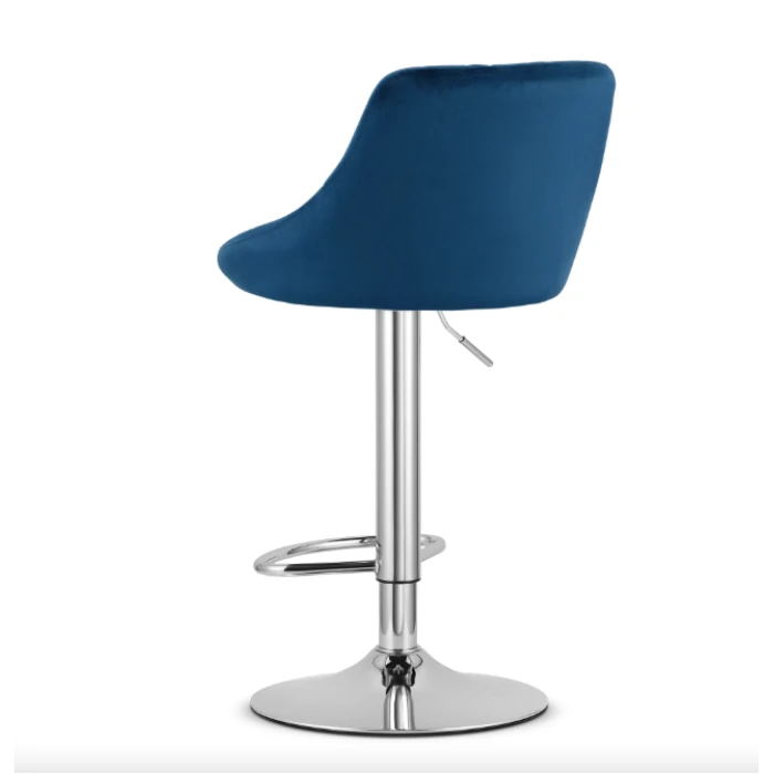 Барний стілець Leobert Kast з спинкою темно-синій