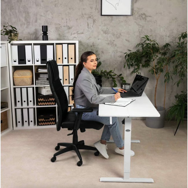 Компьютерный стол с регулируемой высотой Di Volio Amone белый