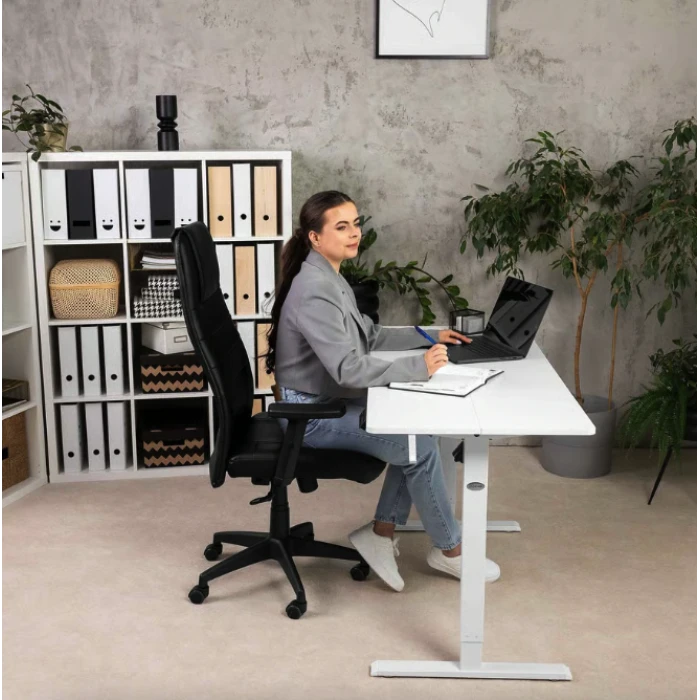 Компьютерный стол с регулируемой высотой Di Volio Amone белый