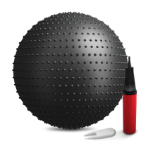 Фітбол масажний Hop-Sport 65см чорний + насос