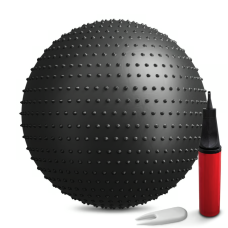 Фитбол массажный Hop-Sport 65см черный + насос