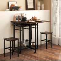 Комплект барний Costway Ravelli розкладний стіл з стільцями в стилі Loft