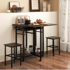 Комплект барный Costway Ravelli раскладной стол со стульями в стиле Loft