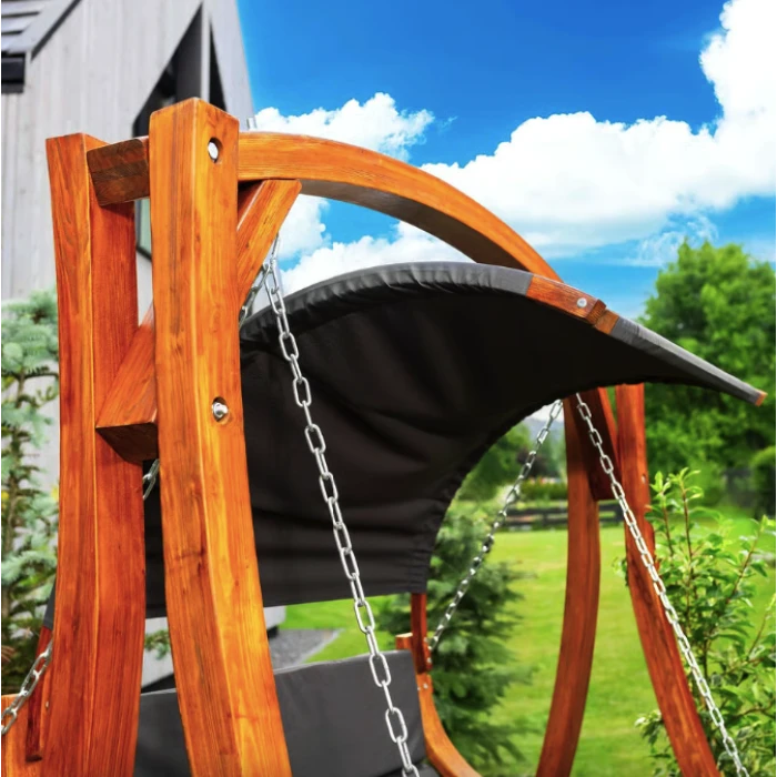 Садова гойдалка Di Volio Pergia двомісна сірий