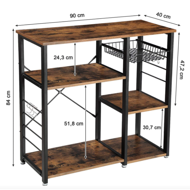 Стеллаж Leobert Kasper – кухонный остров в стиле Loft