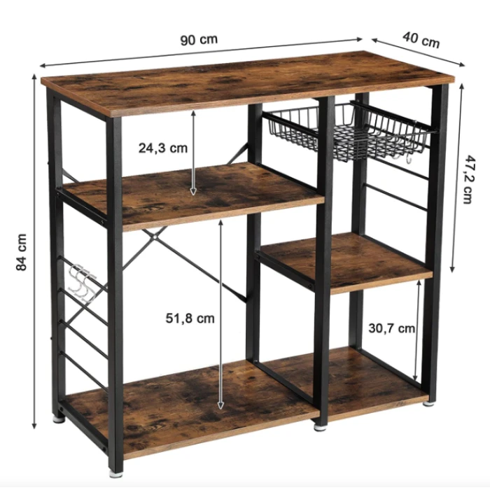 Стеллаж Leobert Kasper – кухонный остров в стиле Loft