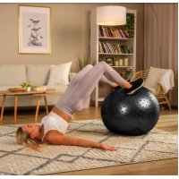 Фітбол масажний Hop-Sport 65см чорний + насос