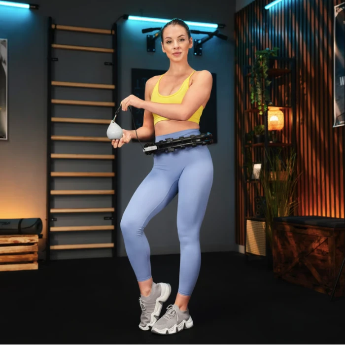 Хулахуп Trex Sport TX-020CHH массажный с утяжелителем и счетчиком черный