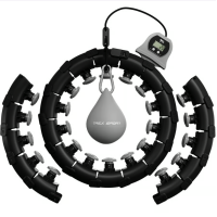 Хулахуп Trex Sport TX-020CHH масажний з обважнювачем та лічильником чорний