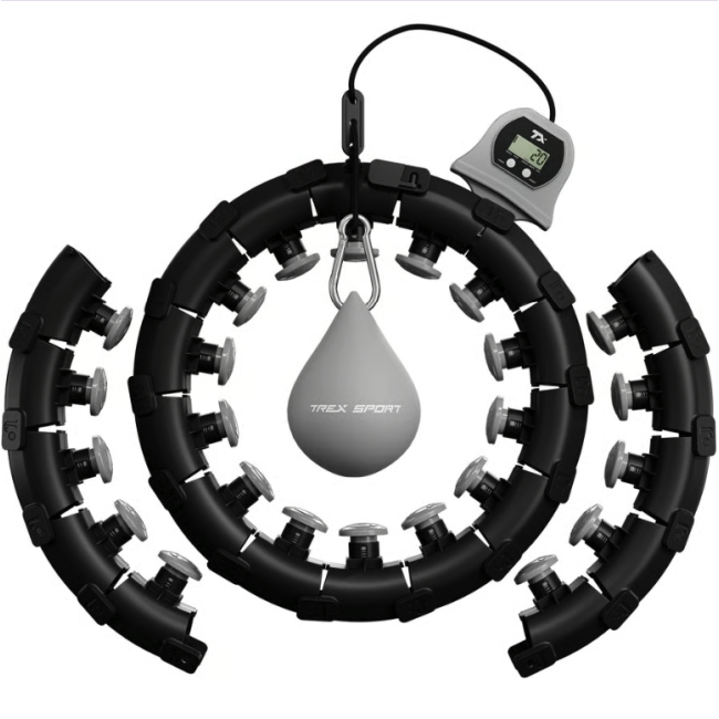 Хулахуп Trex Sport TX-020CHH масажний з обважнювачем та лічильником чорний
