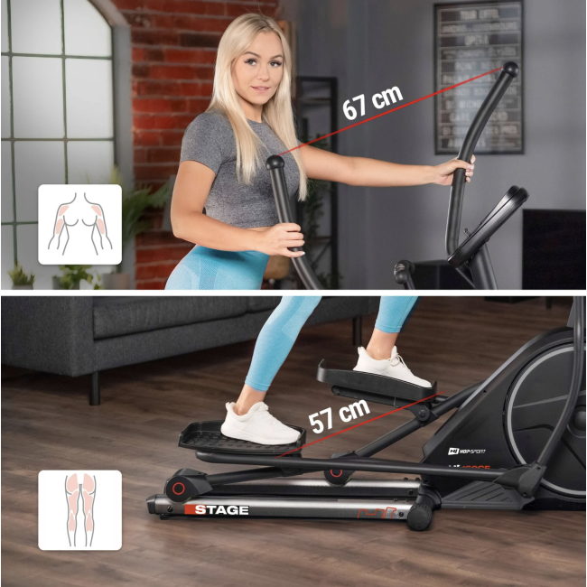 Орбітрек Hop-Sport HS-160CF Stage електромагнітний сірий