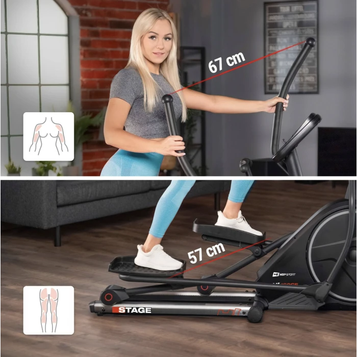 Орбитрек Hop-Sport HS-160CF Stage электромагнитный серый