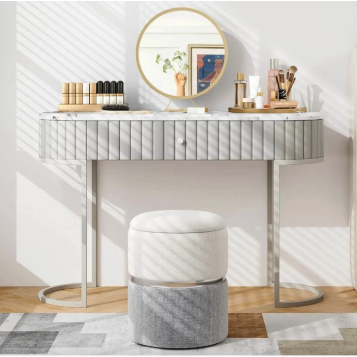 Пуф Costway Rosana велюровый комплект 2 штуки серый