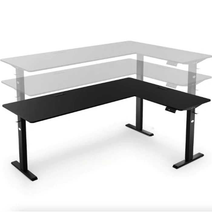 Компьютерный угловой стол Di Volio Trani с регулируемой высотой черный