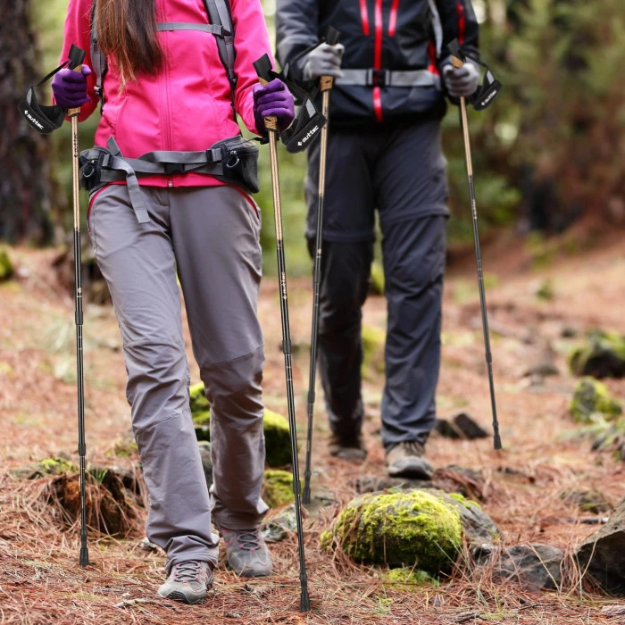 Трекінгові палки Outtec карбонові 3-х секційні 65-135см Anti-shock