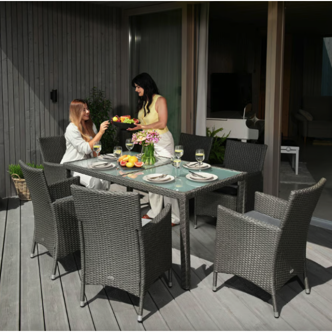 Садовая мебель Di Volio VERONA 6+1 Серый/серый