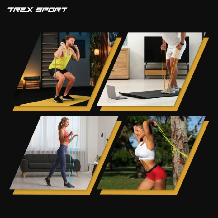 Набор резинок для фитнеса Trex Sport TX-004PB Power Band 4в1 2-41кг