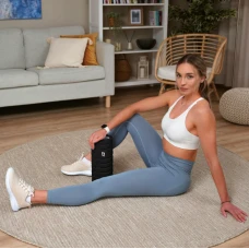 Роллер масажер (валик, ролик) Hop-Sport EVA 33см HS-A033YG чорний