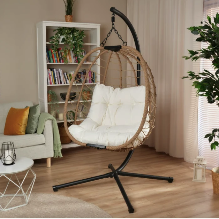 Підвісне крісло-кокон Di Volio Corta одномісне бежевий