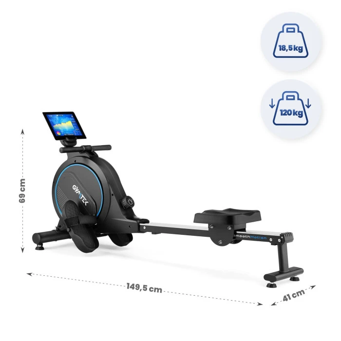 Гребний тренажер Gymtek XR800 магнітний синій