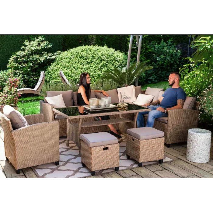 Набір садових меблів Di Volio ROSSANO Бежевий/Світло-сірий