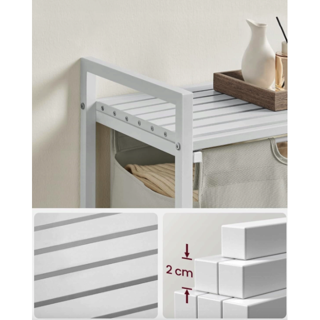 Корзина для белья Leobert Napoli 65 л в стиле Loft белая