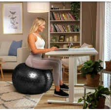 Фитбол массажный Hop-Sport 65см черный + насос